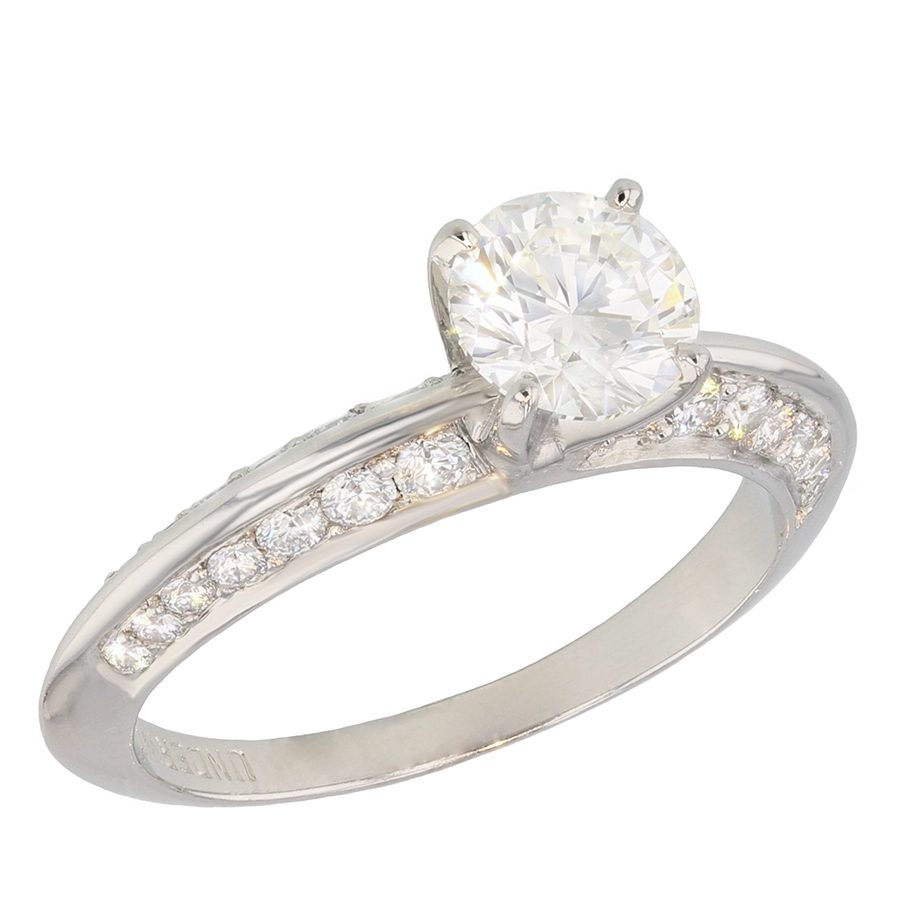UCD0226 Round Diamonds in Platinum Ring - Underwoods Fine Jewelers