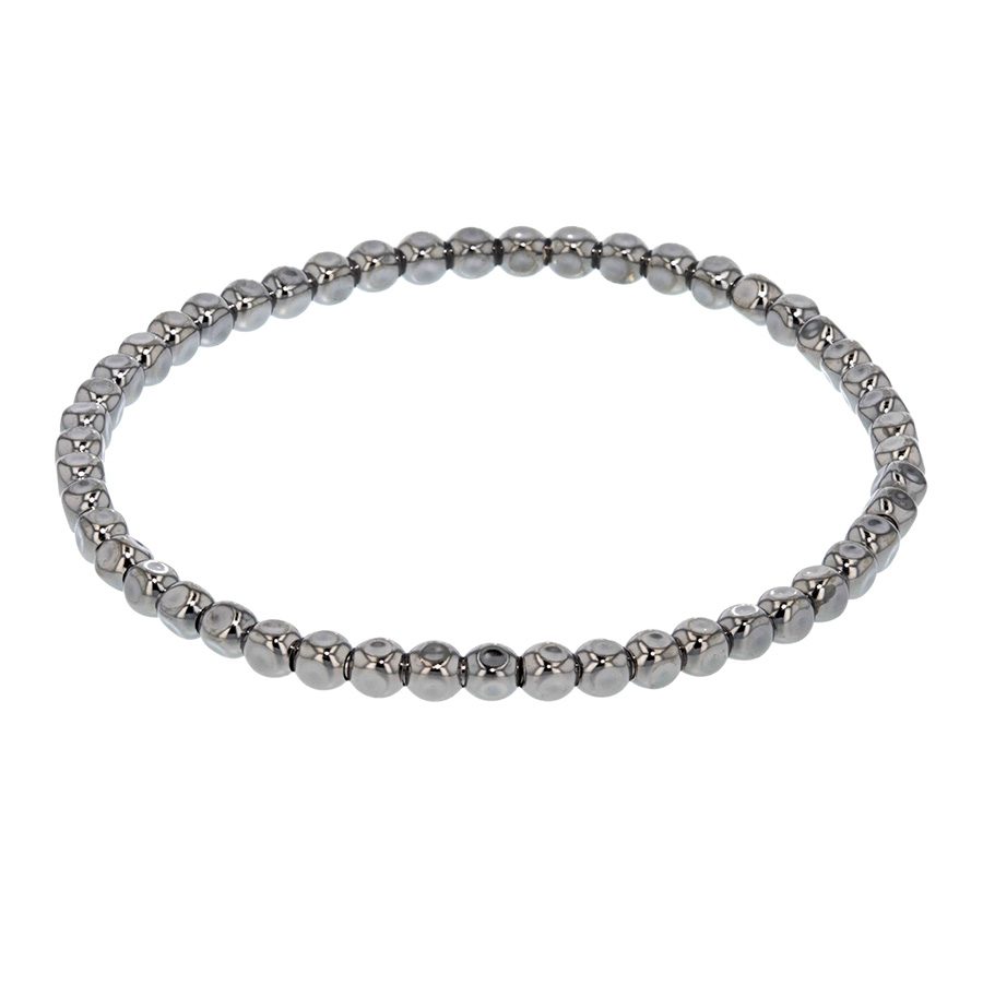 Sterling Silver Beaded Stretch Bracelet oxidized color - Underwoods ...