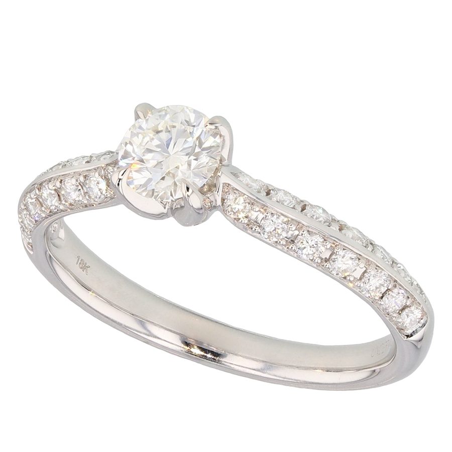 DLFR1217 Round Diamonds in White Gold Ring - Underwoods Fine Jewelers