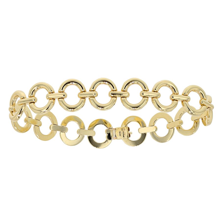 KLB0371 Round Link Yellow Gold Bracelet Underwoods Fine Jewelers