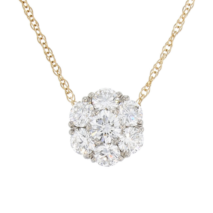 DLX0261 Diamonds in Yellow Gold Cluster Pendant Underwoods Fine Jewelers